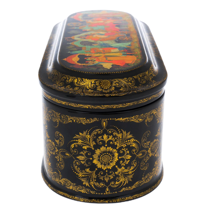 The box of Palekh "Golden cockerel" Zakharova A.