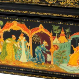 Шкатулка "Золотой петушок" А. Захарова, Палех