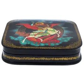 Шкатулка "Георгий Победоносец" Романова, Палех