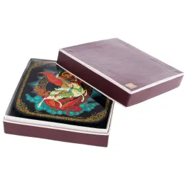 Шкатулка "Георгий Победоносец" Романова, Палех