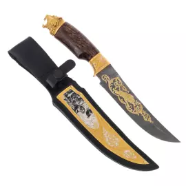 Нож сувенирный из дамасской стали "Тигр" Златоуст