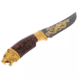 Нож сувенирный из дамасской стали "Тигр" Златоуст