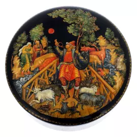 Шкатулка "Пастушок" Палех