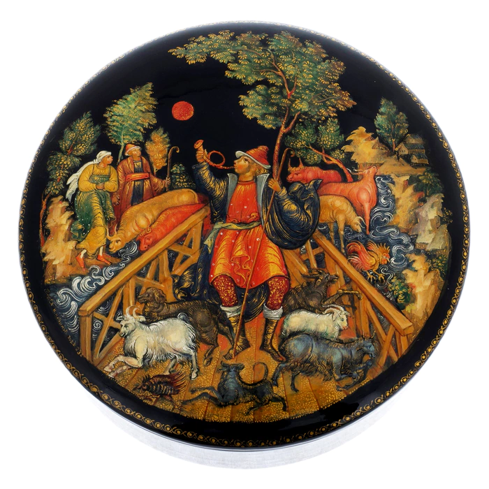 The box of the Palekh "Shepherd Boy"