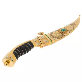 Кинжал сувенирный "Восточный" с малахитом, Златоуст