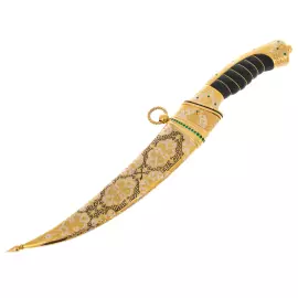 Кинжал сувенирный "Восточный" с малахитом, Златоуст
