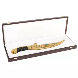 Кинжал сувенирный "Восточный" с малахитом, Златоуст