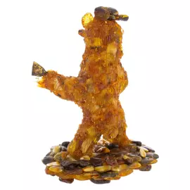 Статуэтка из янтаря "Медведь с балалайкой"