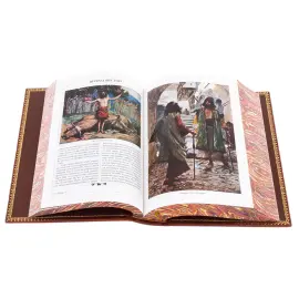 Книга в кожаном переплете "Толковая Библия. Руководство к библейской истории Ветхого и Нового Завета"