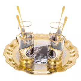 Чайный набор "Медведь" на 4 персоны, Златоуст