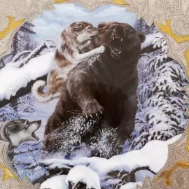 Чайный набор "Медведь" на 4 персоны, Златоуст