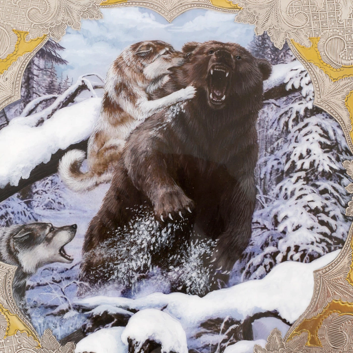 Tea set "Bear" for 4 persons, Zlatoust