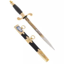 Кортик сувенирный "Морской" с эмалью, Златоуст