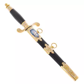 Кортик сувенирный "Морской" с эмалью, Златоуст