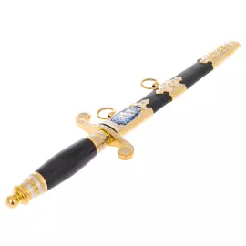 Кортик сувенирный "Морской" с эмалью, Златоуст