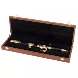 Souvenir dirk "Sea anchor" with white cubic zirconia, Zlatoust