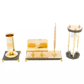 Writing set "Head" on a serpentine stand, Zlatoust