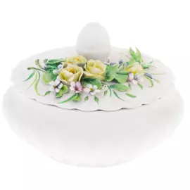 Шкатулка фарфоровая "Надежда. Розы и незабудки" в подарочной коробке