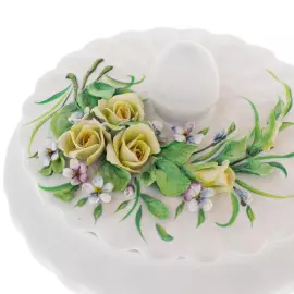 Шкатулка фарфоровая "Надежда. Розы и незабудки" в подарочной коробке