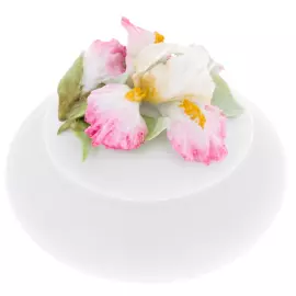 Шкатулка фарфоровая "Горошина. Ирис" малая