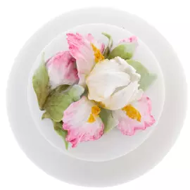 Шкатулка фарфоровая "Горошина. Ирис" малая