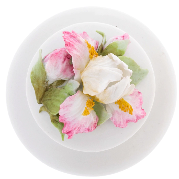 Шкатулка фарфоровая "Горошина. Ирис" малая