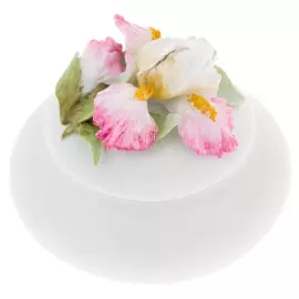 Шкатулка фарфоровая "Горошина. Ирис" малая