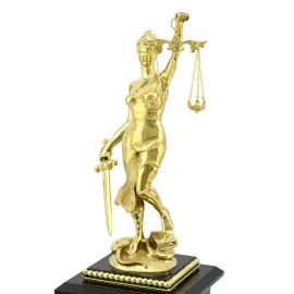 Каминные часы из малахита "Фемида"