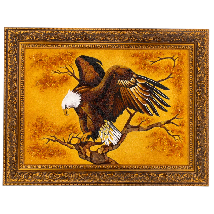 Amber painting "Proud Eagle"