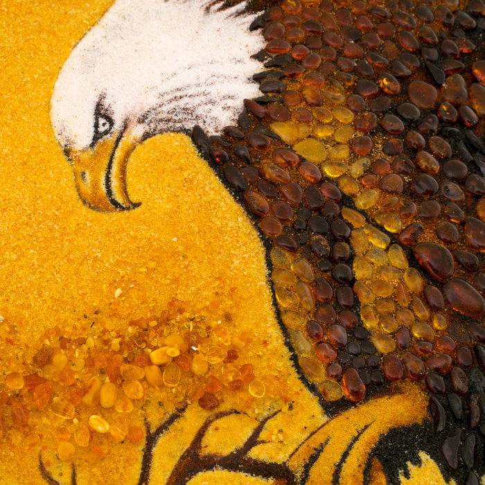 Amber painting "Proud Eagle"