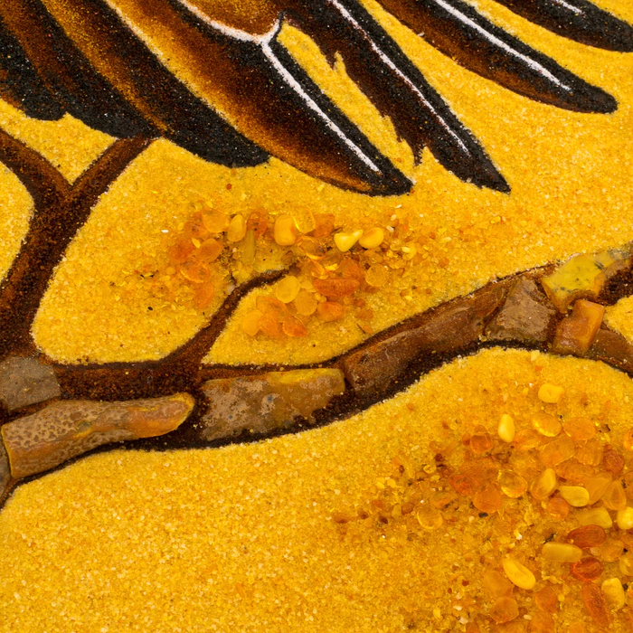 Amber painting "Proud Eagle"