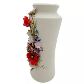 Фарфоровая ваза для цветов "Лужок —  Полевые цветы" большая