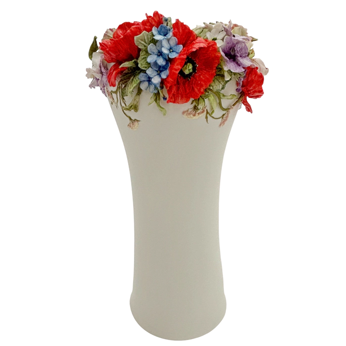 Porcelain flower vase "Holiday - Wildflowers in a circle"