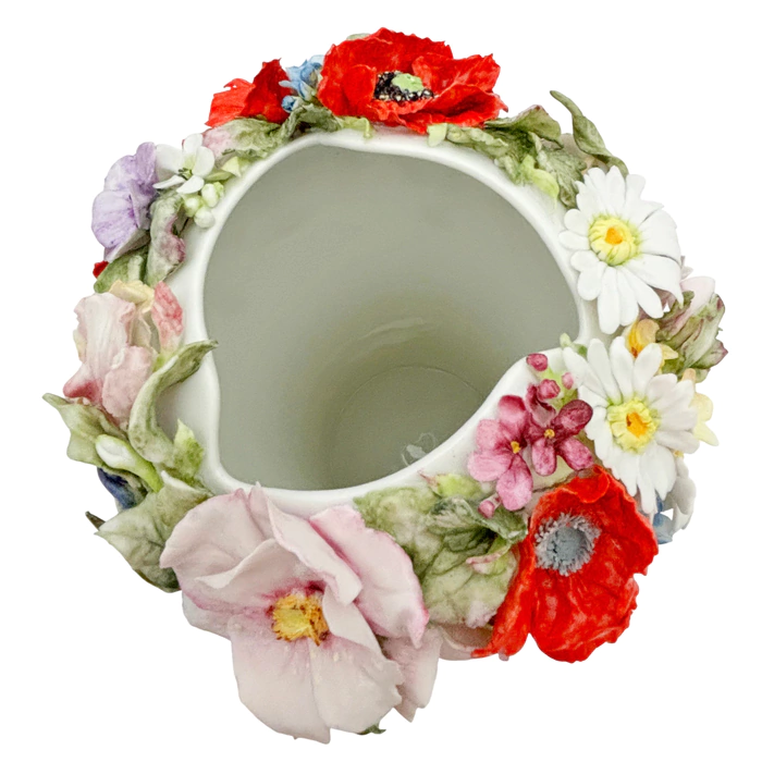 Porcelain flower vase "Holiday - Wildflowers in a circle"