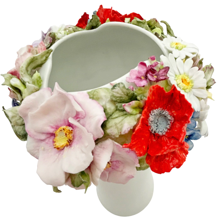 Porcelain flower vase "Holiday - Wildflowers in a circle"