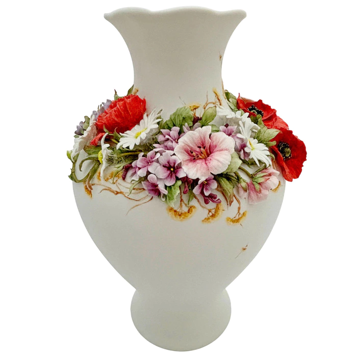 Porcelain flower vase "Maria - Wildflowers in a circle"