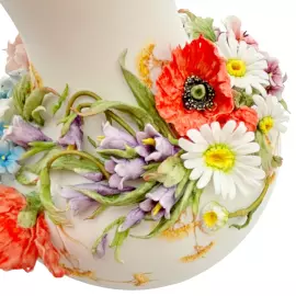 Фарфоровая ваза для цветов "Мария - Полевые цветы по кругу"