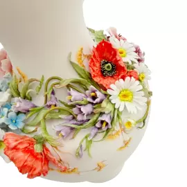 Фарфоровая ваза для цветов "Мария - Полевые цветы по кругу"