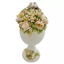 Сувенир из фарфора "Пионы и ландыши"