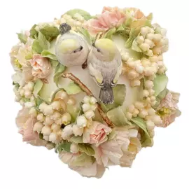 Сувенир из фарфора "Пионы и ландыши"