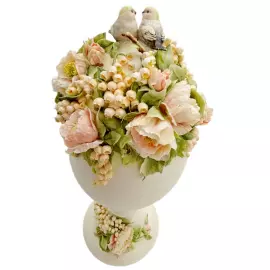 Сувенир из фарфора "Пионы и ландыши"