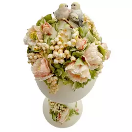 Сувенир из фарфора "Пионы и ландыши"