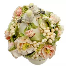 Сувенир из фарфора "Пионы и ландыши"