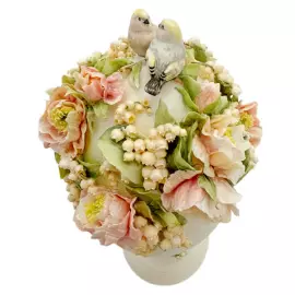 Сувенир из фарфора "Пионы и ландыши"