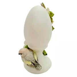 Souvenir porcelain egg "White apple tree and a bird"