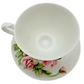 Чайная пара из фарфора "Роза"