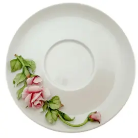 Чайная пара из фарфора "Роза"