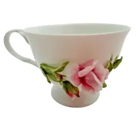 Чайная пара из фарфора "Роза"