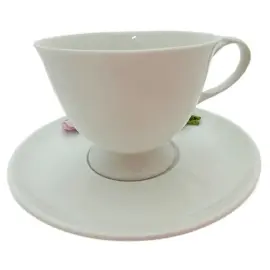 Чайная пара из фарфора "Роза незабудка"