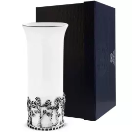 Ваза фарфоровая "Розалия" с серебром